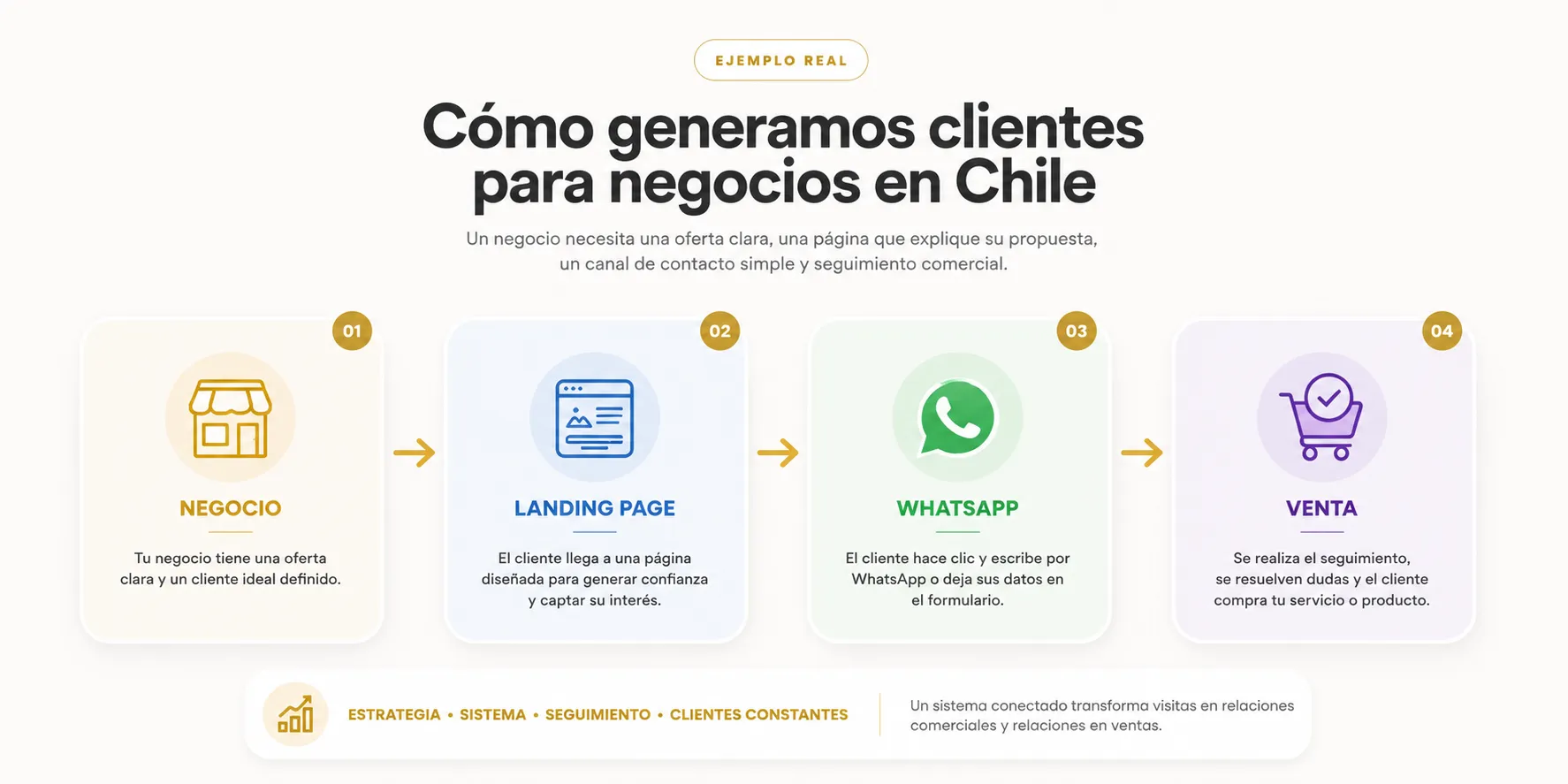 Proceso para conseguir clientes en Chile