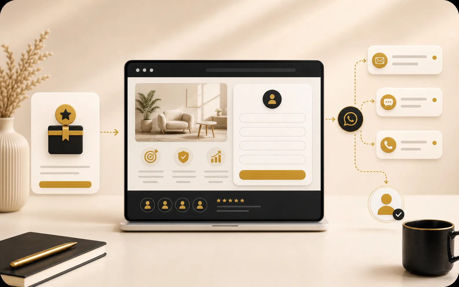 Landing page conectada con formulario y seguimiento para captar leads