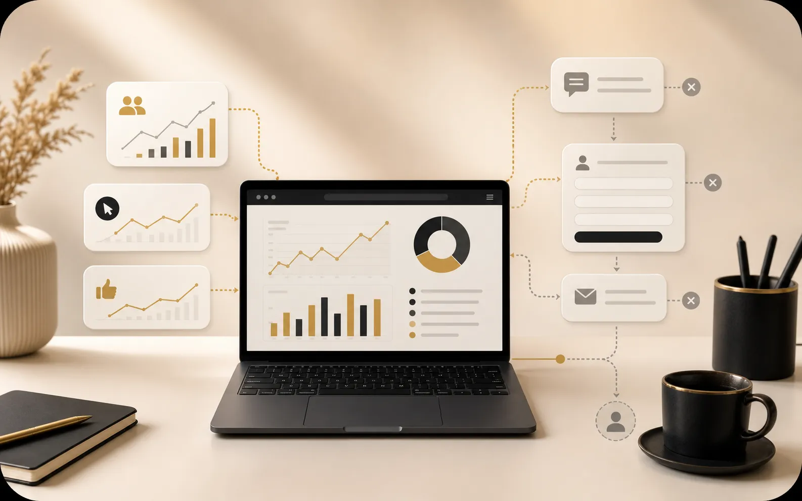 Negocio con visitas digitales pero pocos leads o consultas comerciales