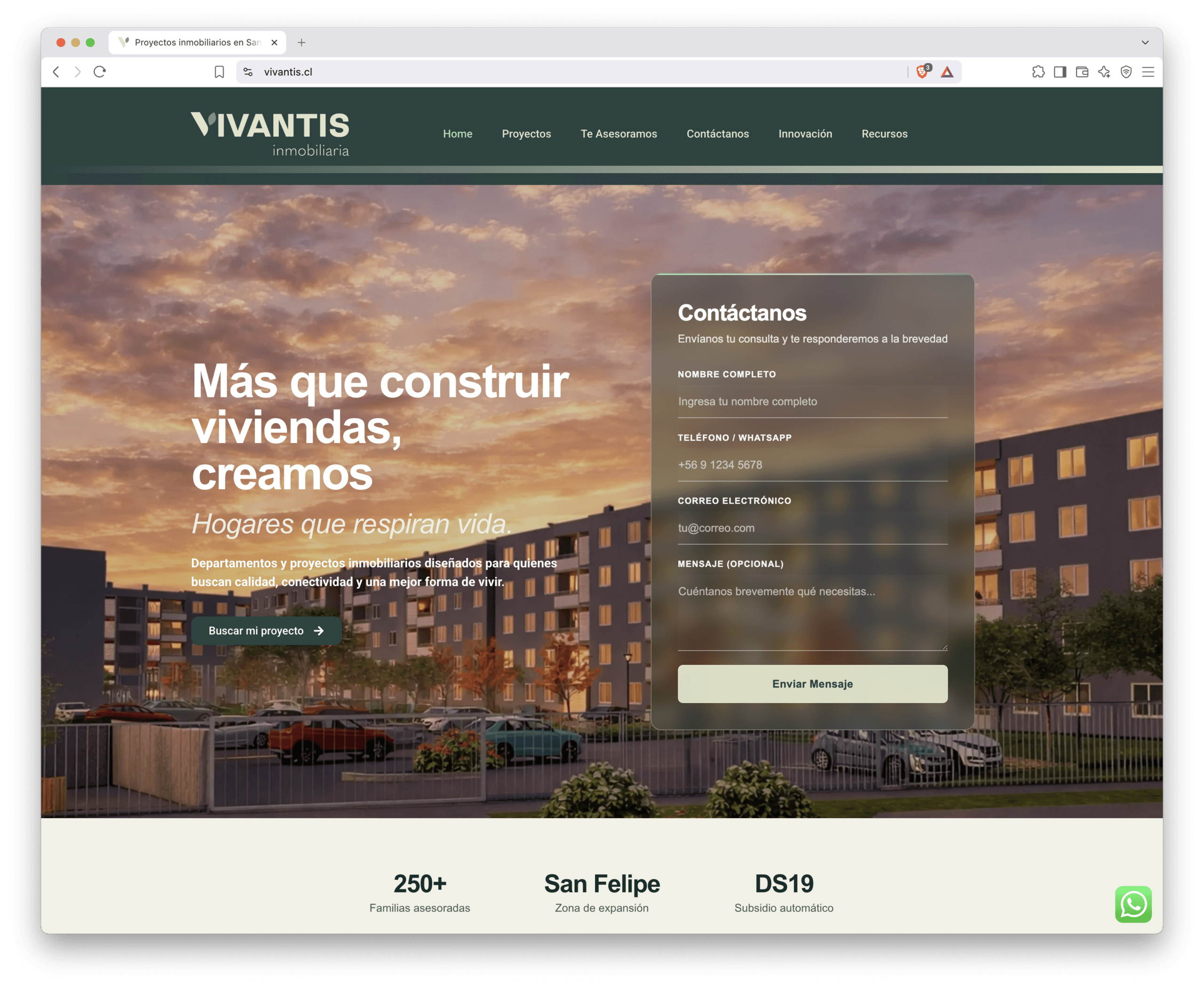Caso Vivantis: sitio web desarrollado por Identidad en Acción